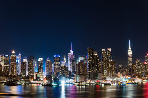 New York Skyline Night Tour in Italian