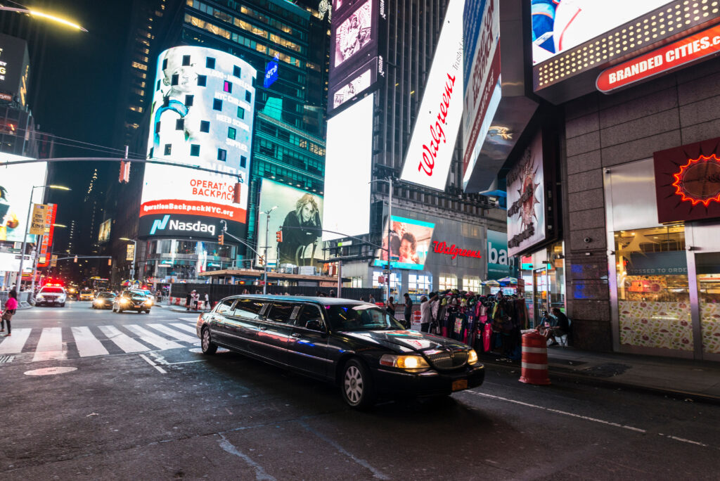 Limousine transfer hotel Manhattan, Times Square, New York