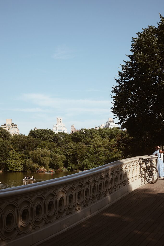 Bicicletta sul Bow Bridge, Central Park