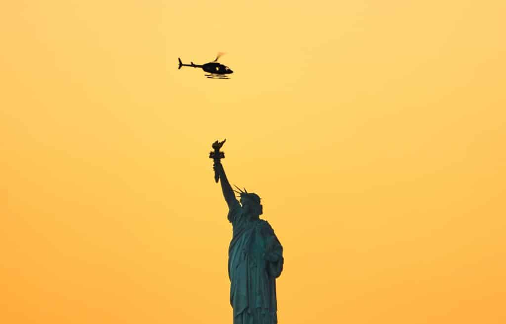 Tour in Elicottero su New York, vista della Statua della Libertà