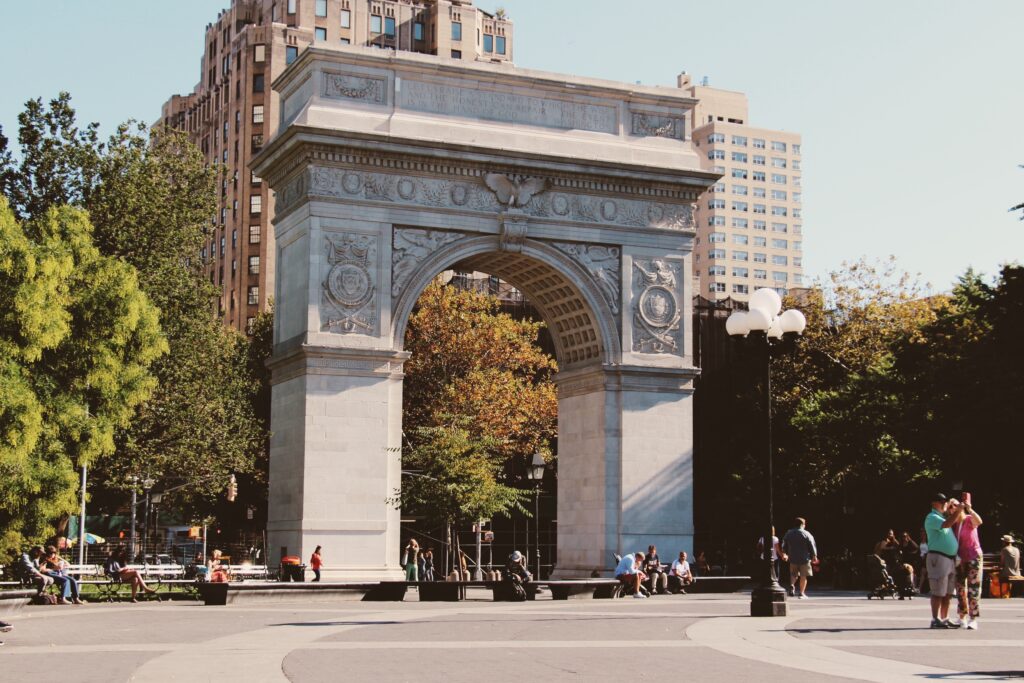 L'arco di Washington Square Park nel cuore del Greenwich Village