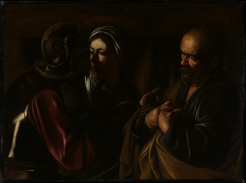 La negazione di San Pietro di Caravaggio, Metropolitan Museum of Art di New York